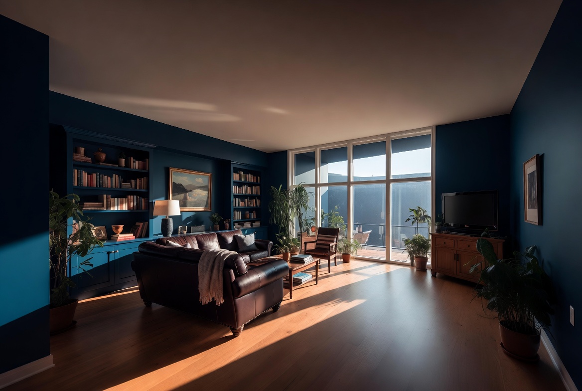 living room interior with furniture and electronics to document for home insurance inventory