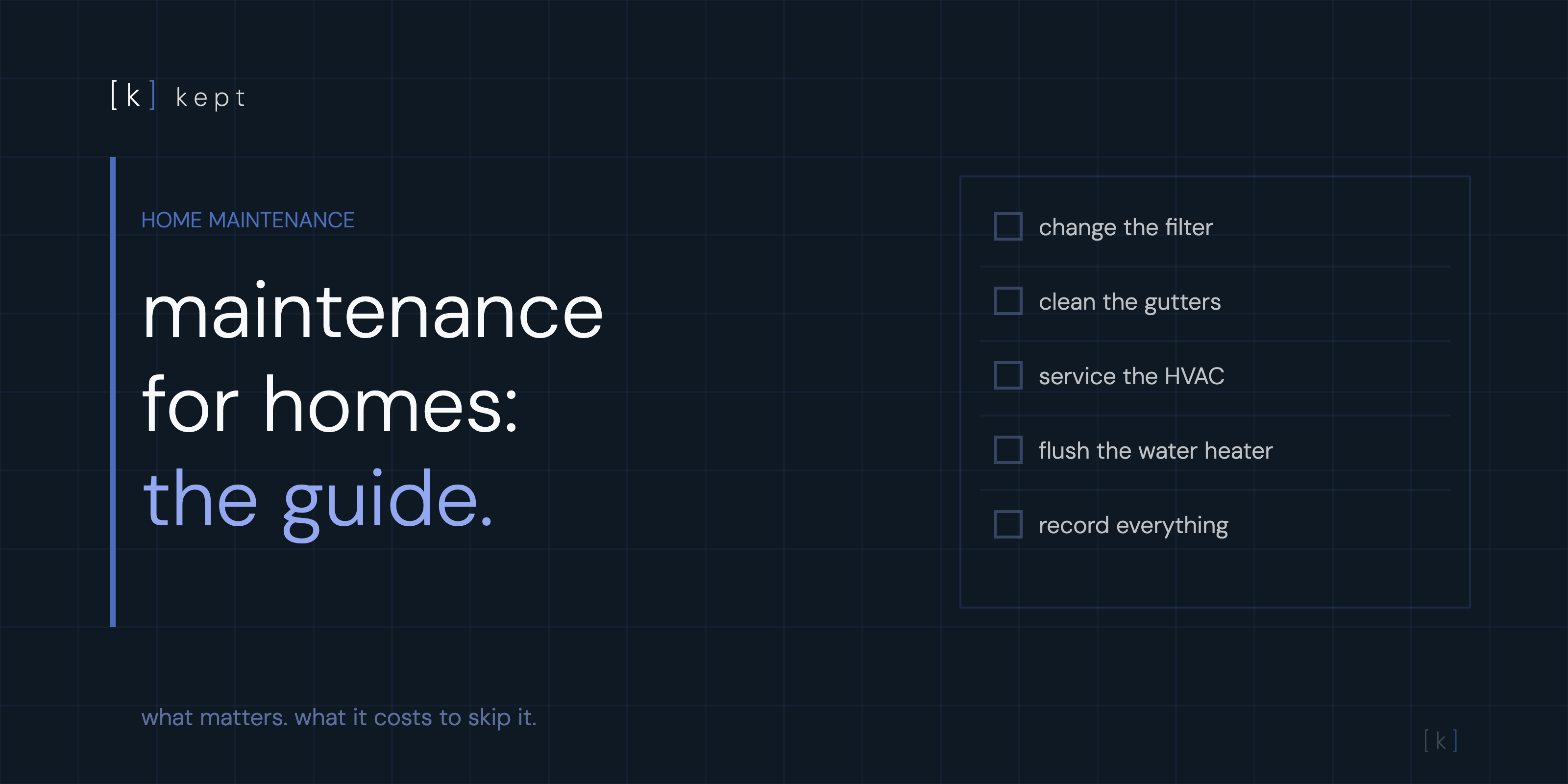 Home maintenance guide
