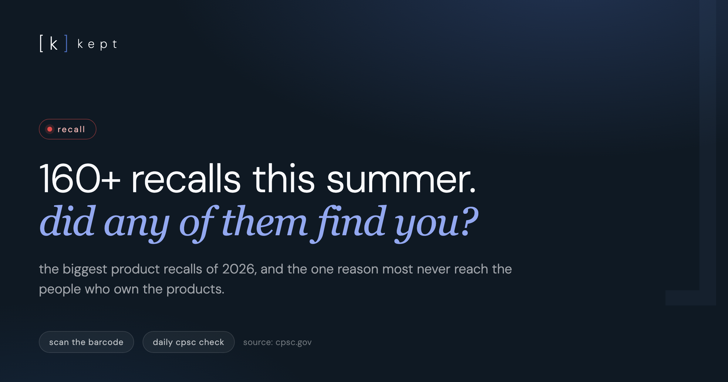 recent product recalls 2026: cleaners, bed rails, dressers and appliances flagged for recall