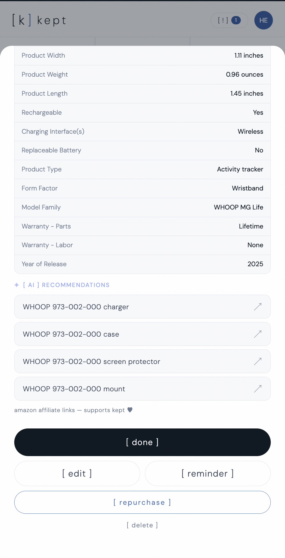 kept ai recommendations